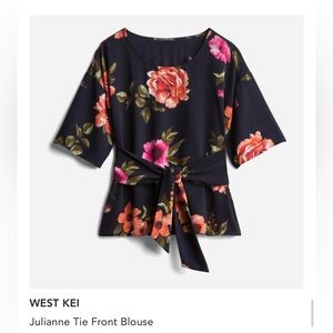 WEST KEI - Julianne Tie Front Blouse